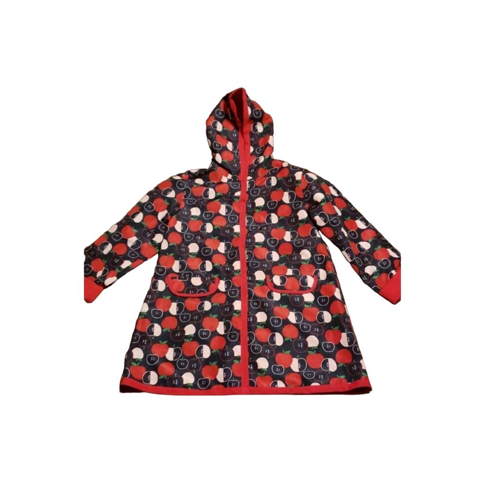 Gymboree Prep School Apples Rain Coat/Jacket 10/12 Large